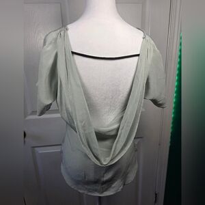 AS by DF 100% Silk Allegra Blouse S NWT Steel Sky Blue